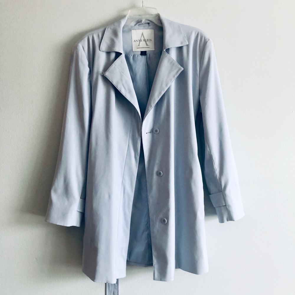 Anne Klein Periwinkle Trench Coat